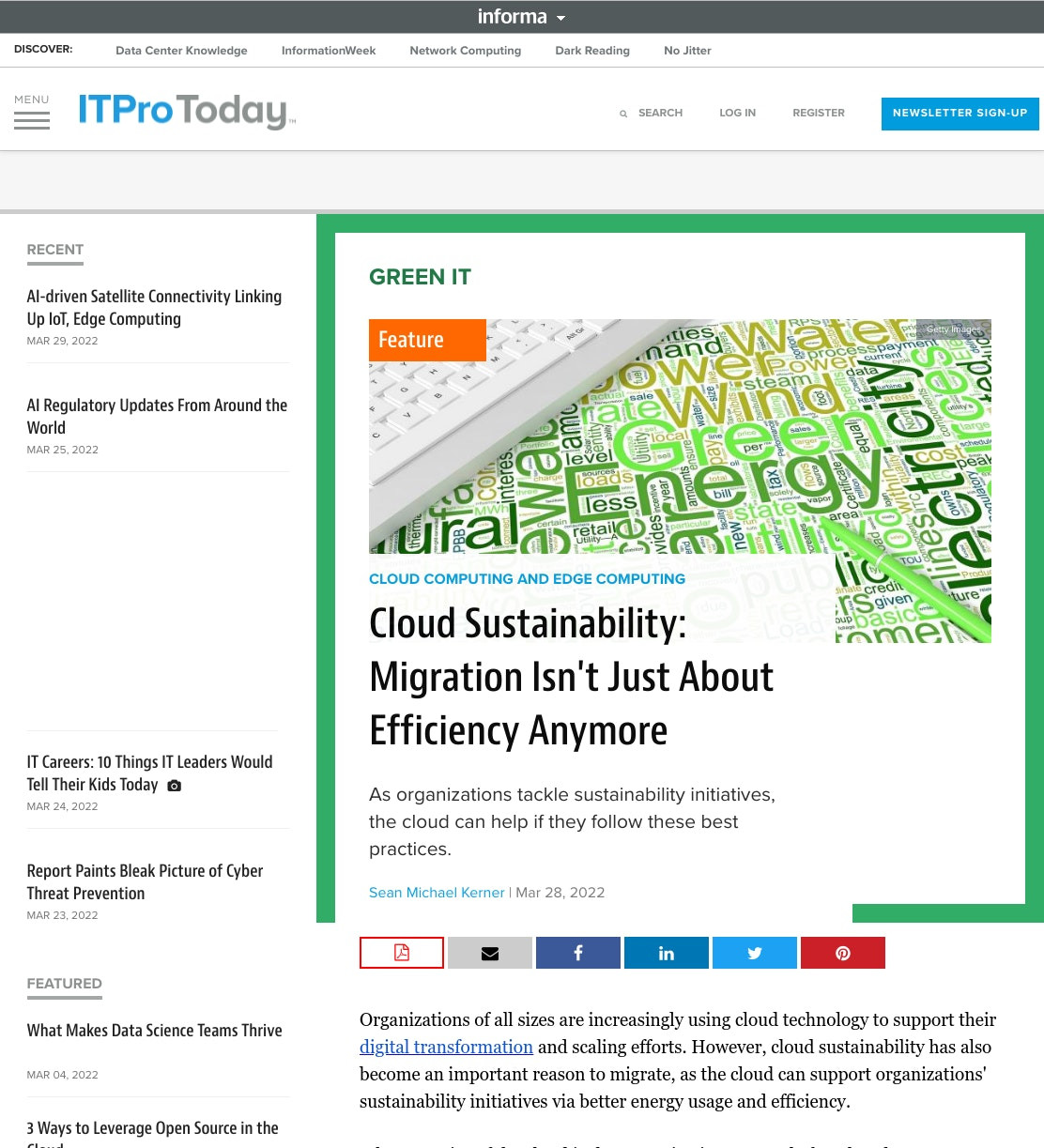 Cloud Sustainability: Migration Isn’t Just About Efficiency Anymore