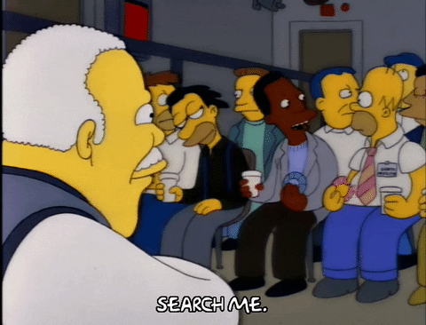 The Simpsons GIF: Search me